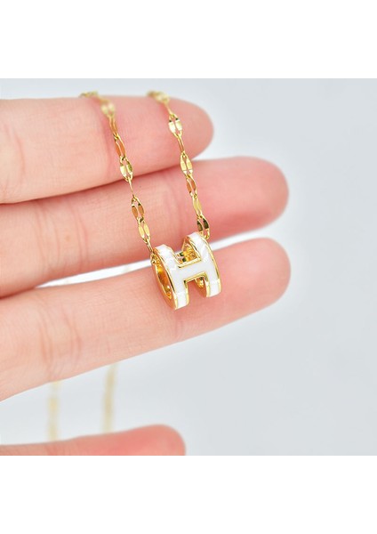 BINRONG0250 Gold H Zirconia Necklace (Yurt Dışından) fiyatları