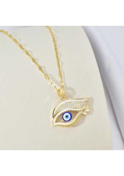 BINRONG0153 Altın Şeytan Gözü Zirkonyum Kolye (Yurt Dışından) fiyatları