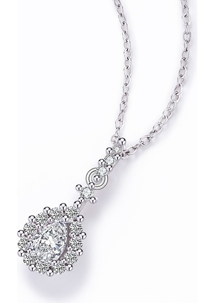 BINRONG0399 Gümüş Deniz Kızı Gözyaşları Kolye Zirkon Taşlı Kolye (Yurt Dışından) fiyatları