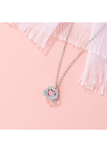 BINRONG0348 Gümüş Koruyucu Kalp Zirkon Kolye (Yurt Dışından) fiyatları