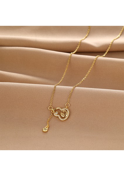 BINRONG0203 Altın Kabak Zirkonyum Kolye (Yurt Dışından) fiyatları