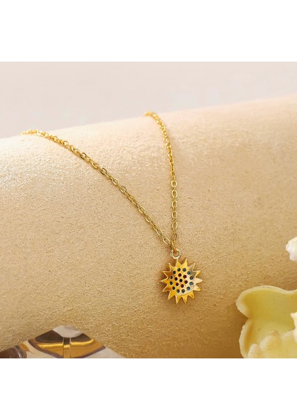 BINRONG0042 Güneş Zirkon Taşlı Kolye (Yurt Dışından) modelleri