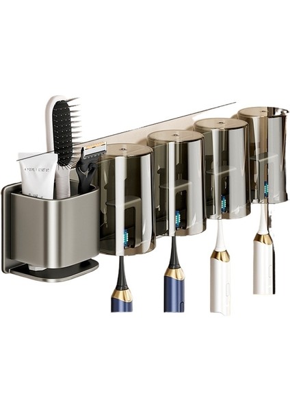 Diş Fırçası Rafı, Delmesiz Diş Fırçası Bardağı, Ağız Gargarası Bardağı Rafı, Duvara Monte Banyo Ev Diş Fırçası Tutucu, Diş Fırçası Rafı (Yurt Dışından)