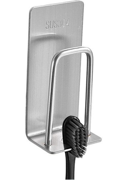 304 Paslanmaz Çelik Diş Fırçası Duvara Monte Drenaj Depolama Rafı Delmesiz Diş Fırçası Banyo Ağız Gargarası Bardağı Depolama Rafı (3 Adet) (Yurt Dışından)