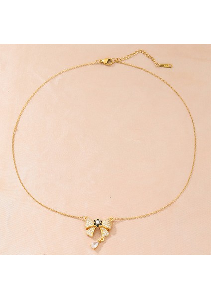 BINRONG0064 Altın Şerit Zirkonyum Kolye (Yurt Dışından) fiyatları