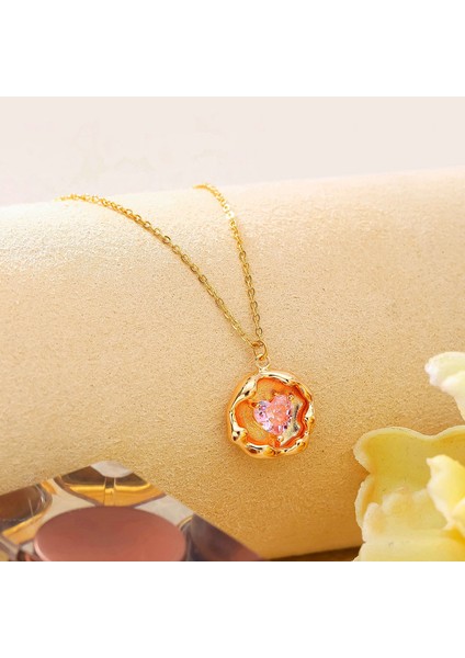 BINRONG0040 Altın Kalp Zirkon Kolye (Yurt Dışından) modelleri