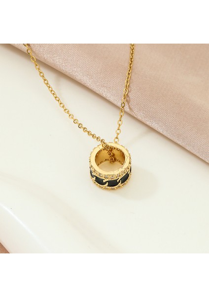 BINRONG0131 Altın Renkli Halter Zirkonyum Kolye (Yurt Dışından) fiyatları