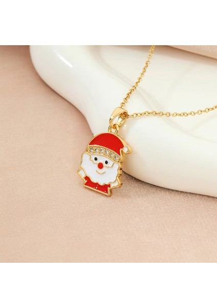 BINRONG0079 Altın Santa Zirkon Kolye (Yurt Dışından) fiyatları