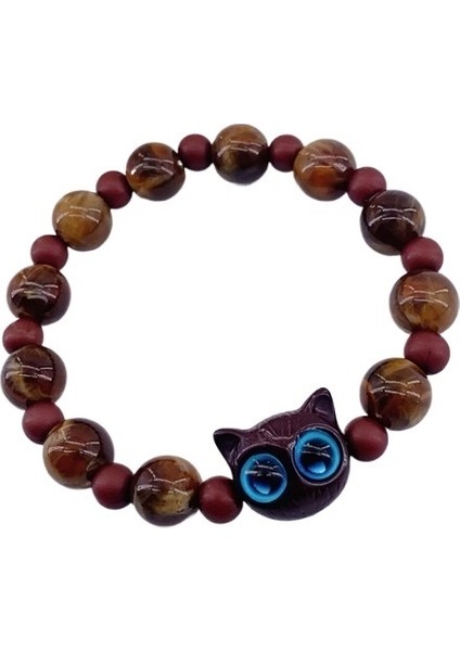 Tatlı ve Havalı Kedi Boncuklu Bilezik Unisex Çift Bileziği Ins (Yurt Dışından)