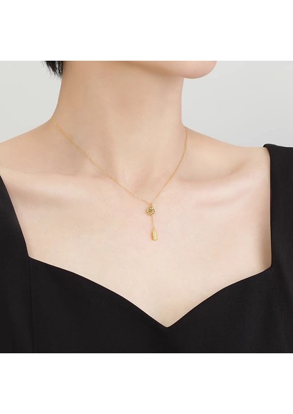 BINRONG0476 Altın Bakır Zirkonyum Kolye (Yurt Dışından) fiyatları