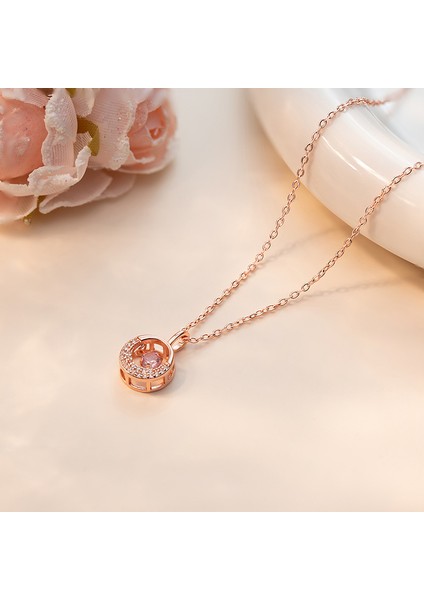 BINRONG0457 Altın Kalp Zirkon Taşlı Kolye (Yurt Dışından) fiyatları