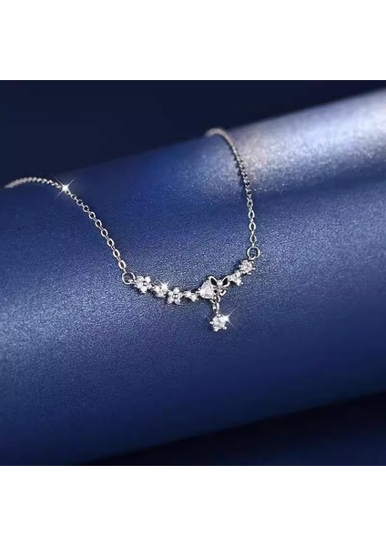BINRONG0496 Gümüş Yıldız Zirkon Kolye (Yurt Dışından) fiyatları