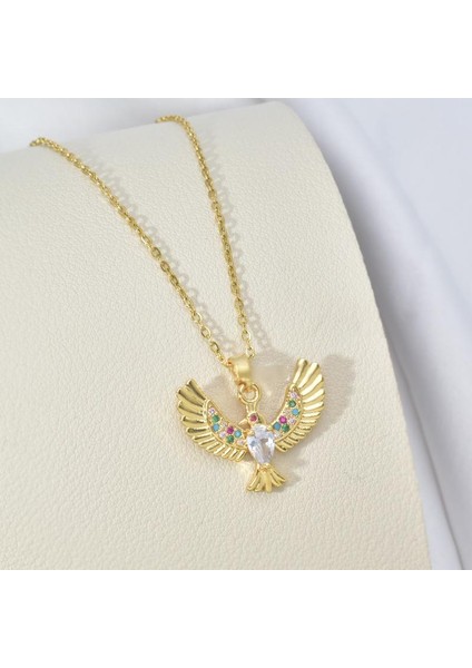 BINRONG0169 Altın Kuş Renkli Zirkon Kolye (Yurt Dışından) fiyatları