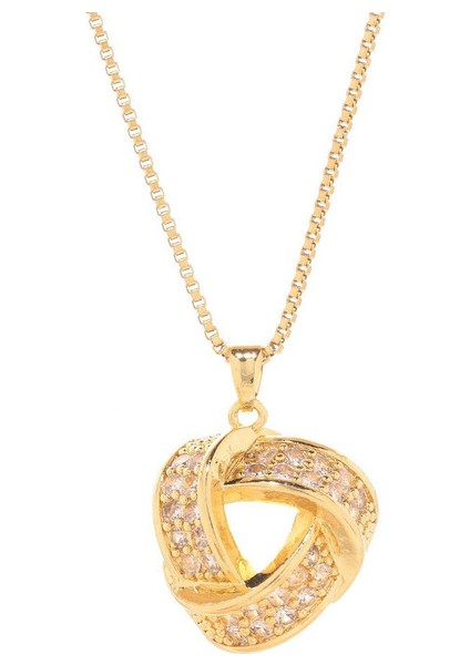 BINRONG0092 Altın Rengi Düzensiz Kolye Zirkon Kolye (Yurt Dışından)