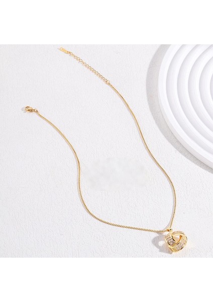 BINRONG0092 Altın Rengi Düzensiz Kolye Zirkon Kolye (Yurt Dışından) fiyatları