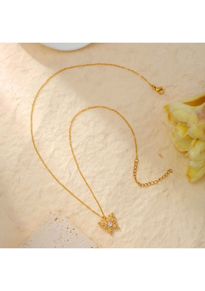 BINRONG0043 Kelebek Zirkon Taşlı Kolye (Yurt Dışından) fiyatları