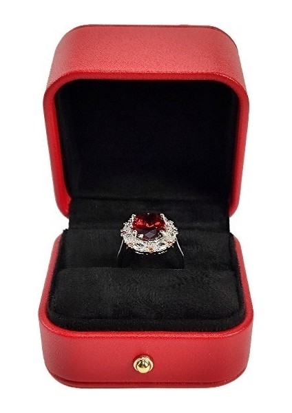 Altın Tokalı Yüzük Kutusu Dikdörtgen Yüzük Kutusu (Yurt Dışından)