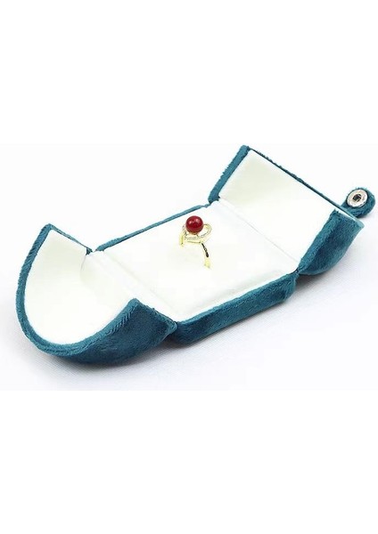 Çift Açılış Mücevher Kutusu Kadife Yüzük Kutusu Çift Teklifi Yüzüğü Kutusu (Yurt Dışından)