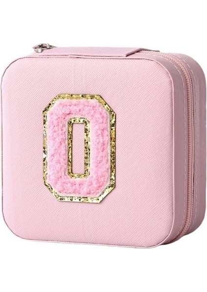 Mektup Stili Aynalı Basit Yüzük Kutusu (Pembe O) (Yurt Dışından)