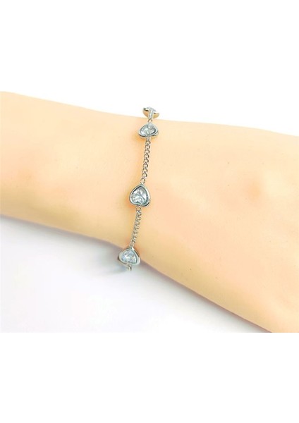 En Çok Satan Tüm Uyumlu Aşk Kakmalı Zirkonyum Zincir Paslanmaz Çelik Bilezik Günlük Stil Şık Giyim Aksesuarları (Yurt Dışından) modelleri