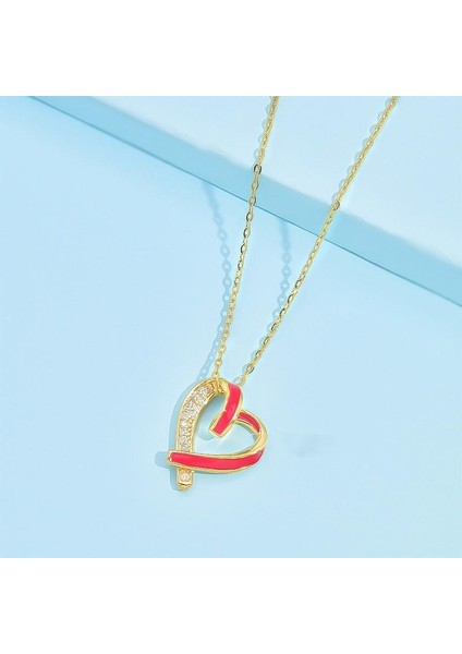 BINRONG0179 Kırmızı Kalp Zirkonyum Kolye (Yurt Dışından) fiyatları