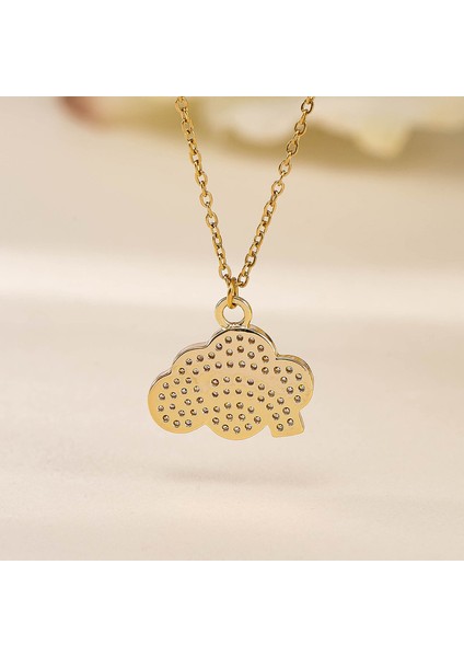BINRONG0013 Altın Bulut Zirkon Kolye (Yurt Dışından) fiyatları