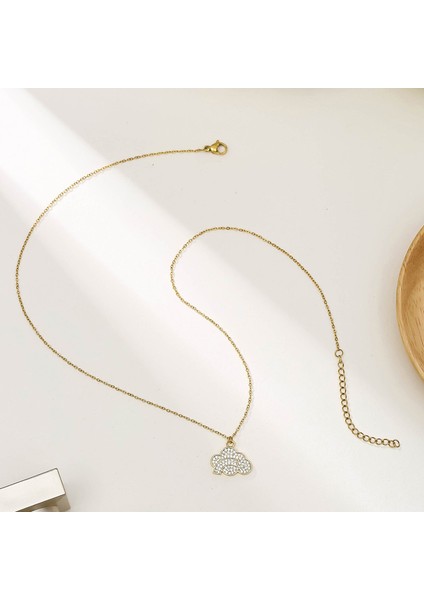 BINRONG0013 Altın Bulut Zirkon Kolye (Yurt Dışından) modelleri