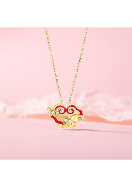 BINRONG0354 Altın Uğurlu Bulut Zirkon Kolye (Yurt Dışından) fiyatları