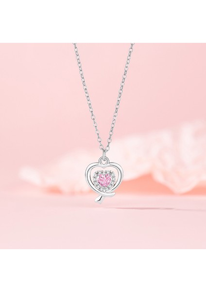 BINRONG0364 Gümüş Kalp Zirkon Kolye (Yurt Dışından) fiyatları