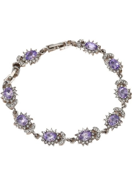 2025 Yeni Kadın Çok Renkli Zirkonyum Çiçek Dalları Şanslı Bileklik (Yurt Dışından)