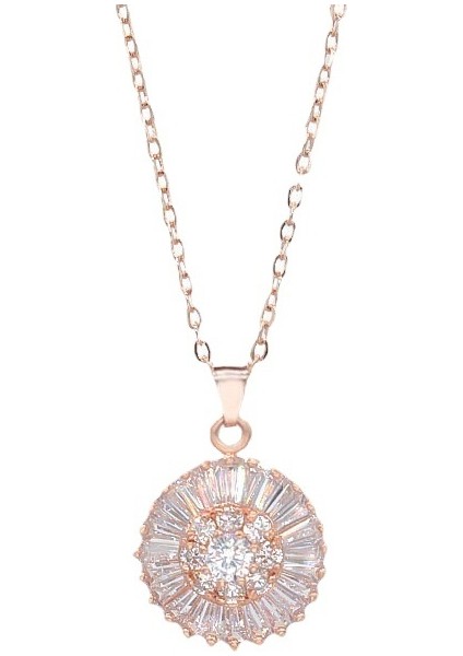 BINRONG0229 Altın Ayçiçeği Zirkonyum Kolye (Yurt Dışından)