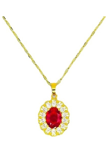 BINRONG0255 Altın Gözyaşı Damlası Zirkon Kolye (Yurt Dışından)