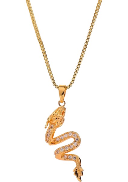 BINRONG0025 Altın Çin Ejderhası Kolye Ucu (Yurt Dışından)