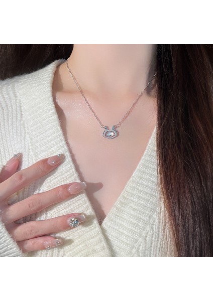 BINRONG0373 Gümüş Huzurlu Ejderha Zirkon Kolye (Yurt Dışından) fiyatları