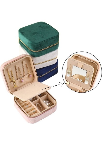 Aynalı Yüzük Kutusu, Yüzük, Küpeler, Kolye, Taşınabilir Mücevher Kutusu (Yurt Dışından) fiyatları
