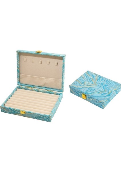 Büyük Kapasiteli Yüzük Kutusu Desen Yüzük Kutusu Kolye Küpe Mücevher Kutusu (Yurt Dışından)