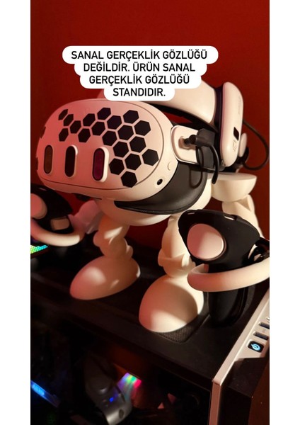 Meta Quest 3 / 3s ve Quest 2 Için Vr Standı Robot Figürü Oculus Meta Quest Vr Standı Vr Gözlük Stand