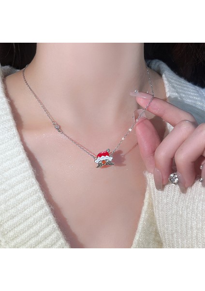 BINRONG0374 Gümüş Santa Zirconia Kolye (Yurt Dışından) fiyatları