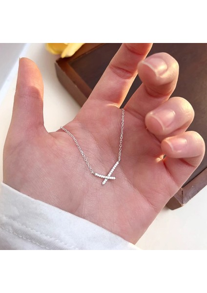 BINRONG0600 Gümüş Haç Zirkonya Kolye (Yurt Dışından) fiyatları