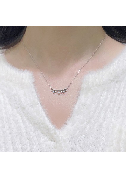 BINRONG0418 Gümüş Tam Yıldız Zirkon Kolye (Yurt Dışından) fiyatları