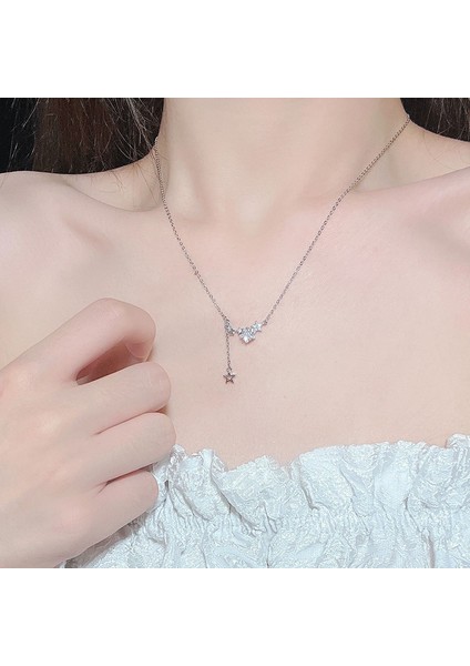 BINRONG0274 Gümüş Yıldız Zirkon Kolye (Yurt Dışından) fiyatları