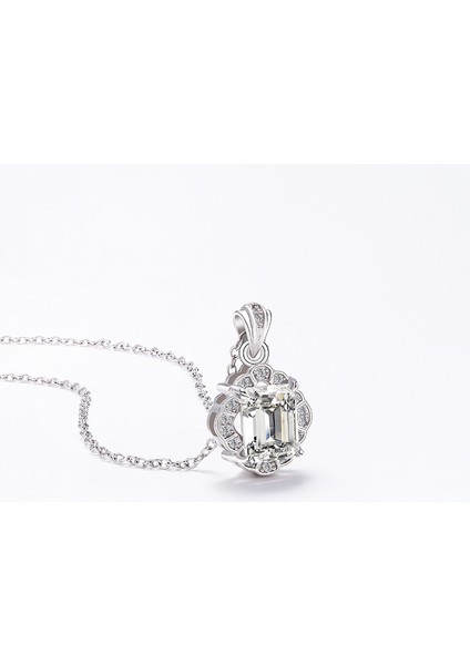 BINRONG0392 Gümüş Geometrik Düzensiz Şekilli Zirkon Kolye (Yurt Dışından) fiyatları