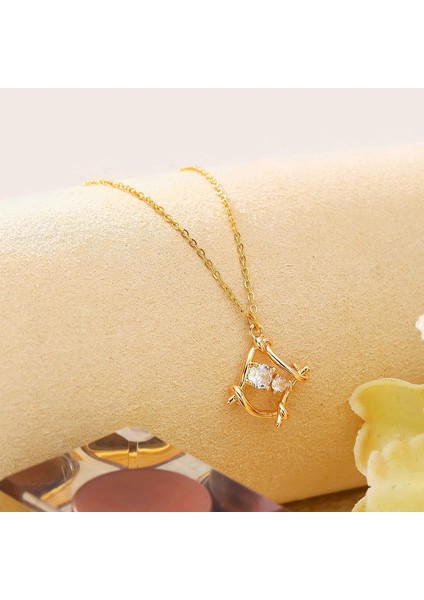 BINRONG0041 Altın Sade Çizgi Zirkon Kolye (Yurt Dışından) modelleri