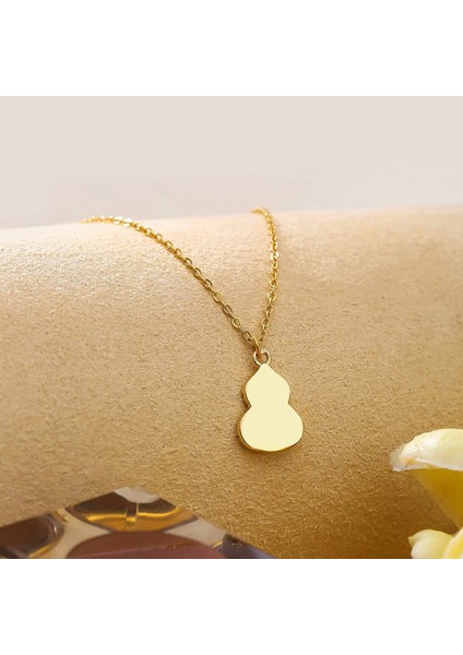 BINRONG0027 Altın Kabak Zirkon Kolye (Yurt Dışından) modelleri