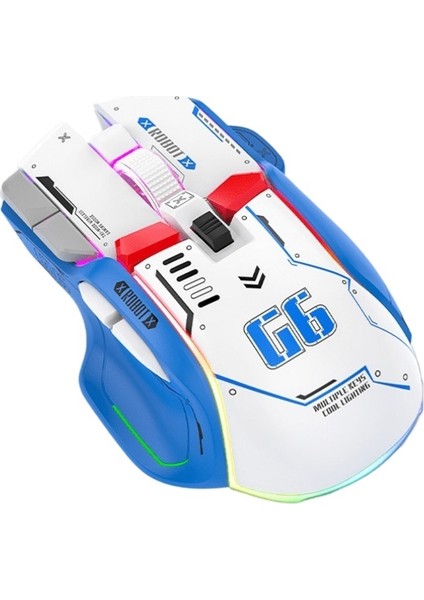 Üç Modlu Kablosuz Bluetooth Fare E-Spor Oyun Bilgisayarı Dizüstü Bilgisayar Mecha Renk Oyun Faresi (Yurt Dışından)