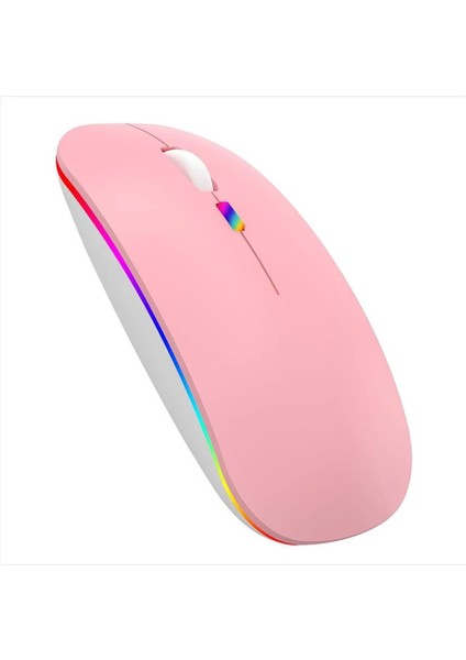 Iş Ofisi Için 2.4g Kablosuz Bluetooth Çift Modlu Işıklı Fare, Hafif, Sessiz, Şarjlı (Yurt Dışından)