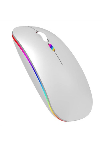 Iş Ofisi Için 2.4g Kablosuz Bluetooth Çift Modlu Işıklı Fare, Hafif, Sessiz, Şarjlı (Yurt Dışından)