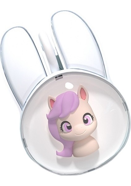 Sevimli Tavşan Çizgi Film Kablosuz Bluetooth Çift Modlu Şarjlı Fare Işıklı Sesli Fare Dizüstü Ofis Faresi (Yurt Dışından)