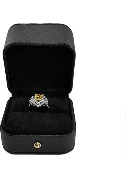 Altın Toka Yüzük Kutusu Dikdörtgen Yüzük Kutusu Teklif Yüzüğü Kutusu (Yurt Dışından)