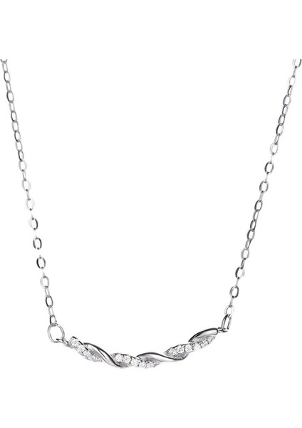 BINRONG0567 Gümüş Asma Zirkon Kolye (Yurt Dışından)